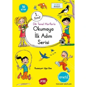 Anetil Dik Temel Harflerle Okumaya İlk Adım Serisi (10 Kitap Takım)