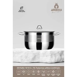 Saphire Cam Kapaklı 26 cm Derin Tencere