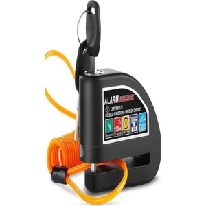 Pc-05 110DB Kablolu Alarmlı 7mm Çelik Pim Motosiklet Scoter Bisiklet Disk Kilidi Su Geçirmez Motor