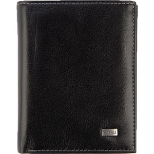 Karalı Deri Deri Erkek Cüzdan Siyah-Taba C157-13