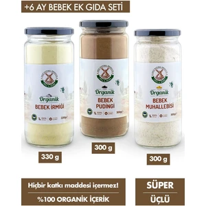Mill & More Süper Set -  Bebek Irmiği 330G  Bebek Pudingi 300G  Bebek Muhallebisi 300G