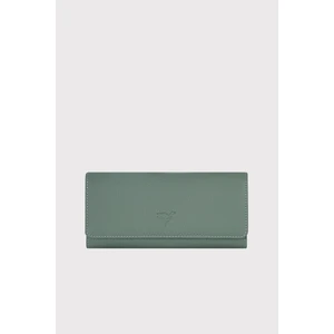 Angel Deri Cep Telefonu Bölmeli Kadın Cüzdanı Mint Yeşili