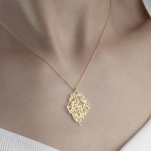 One Silver Gold 925 Ayar Gümüş  Aslan Figürlü Kolye Özel Tasarım