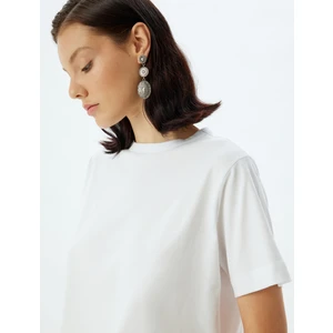 Basic T-Shirt Bisiklet Yaka Kısa Kollu Pamuklu