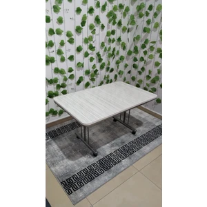 Özcan Mobilya Aksesuar Tekerlekli Masa Orta Sehpa 70x110 Metal Ayaklı
