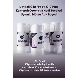 Atık Poşeti Ubtech C10 Pro,C20 ve C10 Pro + Kameralı Otomatik Kedi Tuvalet Uyumlu (5li paket gönderilecektir)
