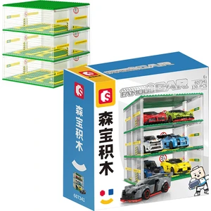 Sembo Block Famous Cars Araç Park Yeri 6 Araç Için 130 Parça Yapı Blokları  ile Uyumlu (607341)