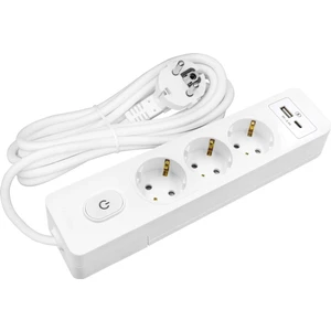 Kablolu Usb / Type-C 3'lü 3 Metre Grup Priz
