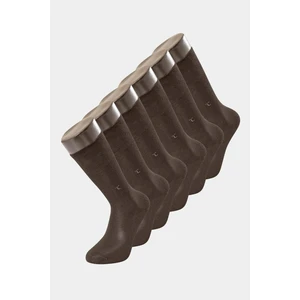 9101 Erkek Bamboo Düz Soket Çorap 6'lı Paket-Siyah