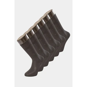 9101 Erkek Bamboo Düz Soket Çorap 6'lı Paket-Antrasıt