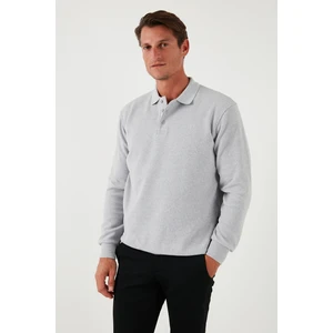Pamuk Karışımlı Regular Fit Polo Yaka Kazak Erkek Kazak 456223