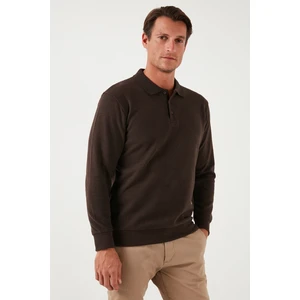Pamuk Karışımlı Regular Fit Polo Yaka Kazak Erkek Kazak 456223