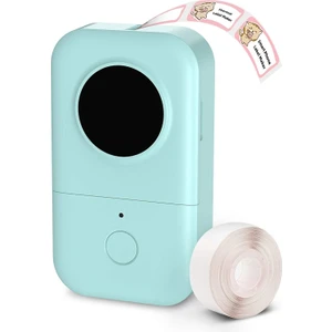 D30 Etiket Makinesi Kablosuz Taşınabilir Termal Bluetooth - USB Şarjlı Yeşil
