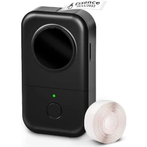D30 Etiket Makinesi Kablosuz Taşınabilir Termal Bluetooth - USB Şarjlı Siyah