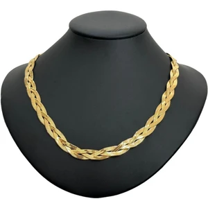 Nesly Accessories 3’lü Italyan Ezme Örgü Model Çelik Kolye