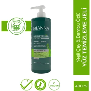 Yeşil Çay ve Bambu Özlü Yüz Temizleme Jeli 400 ml C Vitaminli