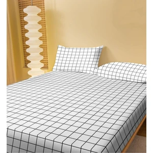 Kareli Ranforce Lastikli Çarşaf Seti 100 x 200