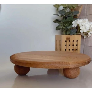 Enyaza Home 3 Top Ayaklı Dekpratif Çok Amaçlı Düzenleyici Ahşap Sunumluk Organizer 25X25 cm