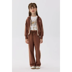 Kız Çocuk Kahverengi Eşofman Altı