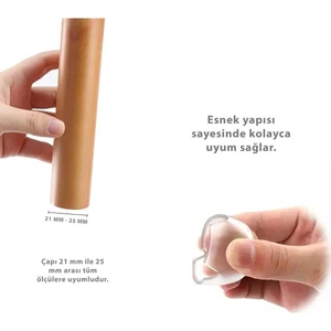 16 Adet 2,1cm-2,5cm Masa Sandalye Susturucu Pabucu Silikon Koltuk Sandalye Kaydırmaz Zemin Koruyucu