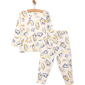 Kaşkorse Hayvan Desenli Uzun Kol Pijama Takımı