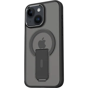 Apple iPhone 14 Kılıf Magsafe Şarj Özellikli Kenarı Silikon Arka Sert Pc Standlı Tork Kapak