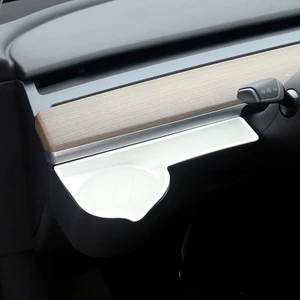 Tesla Model Y / Model 3 Ön Göğüs Bardak ve Telefon Tutucu Beyaz ve Gri Renk Seçeneği Ile