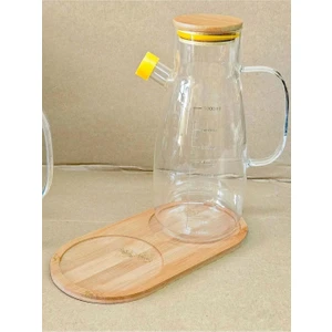 Lev Aksesuar Bambu 2 Bölmeli Yağdanlık Altlığı, Yağdanlık Standı, Sosluk Standı