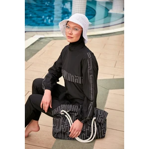 Desenli Tam Kapalı Tesettür Mayo R2416