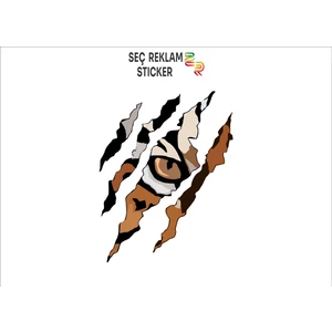 Seç Reklam Pençe Kaplan Sticker Çok Amaçlı Sticker