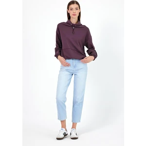 Kadın Norah Mor Yakası Detaylı Regular Fit Sweatshirt