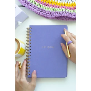 Matt Notebook A5 15X21 cm Spiralli Keten Not Defteri Lila