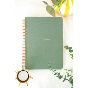 Matt Notebook A5 15X21 cm Spiralli Keten Not Defteri Yeşil
