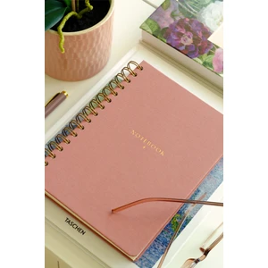 Matt Notebook A5 15X21 cm Spiralli Keten Not Defteri Pembe