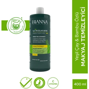 Makyaj Temizleme Suyu C Vitaminli Bambulu ve Yeşil Çaylı Makyaj Temizleyici - 400ML