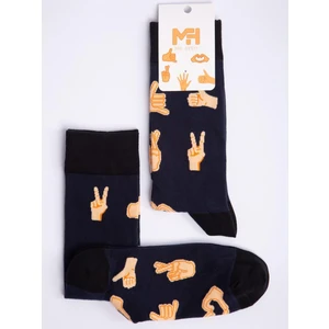 Mr. Hero Mrhero Çok Renkli  Tekli Paket Dünya Barışı Temalı Soket Renkli Çorap 1055-MH Siyah