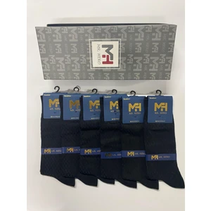 MRHERO Bambu 6'lı Damla Desenli Erkek Uzun Soket Çorap 1072-MH SİYAH