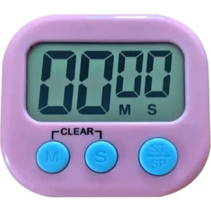 Pembe Dijital Ekranlı Alarmlı Mıknatıslı Mutfak Zamanlayıcı Fırın Timer