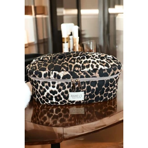 Viral Leopar Içi Bölmeli Tüm Saç Şekillendirici Için Xl Boy Çanta Seyahat Çantası