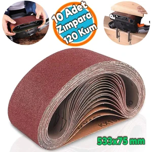 Sonsuz Bant 120 Kum Tank Palet Zımpara Kağıdı 75 x 533 mm (10 Adet)
