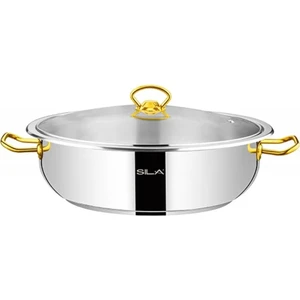 4 Litre Gold Basık Karnıyarık Tencere 26X8 cm