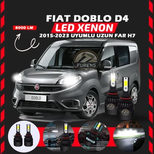 Fiat Doblo D4 2015-2023 Uzun Far Uyumlu Şimşek Etkili LED Xenon Light Series H7