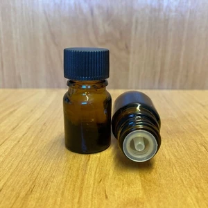 3 ml Amber Içten Damlalıklı Cam Şişe , 3 cc Kolonya Tıpalı Cam Şişe x 10 Adet