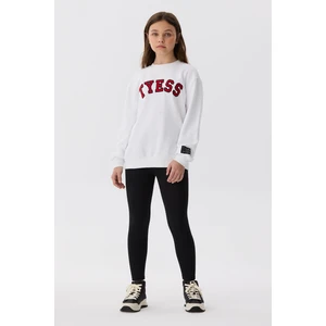 Kız Çocuk Beyaz Sweatshirt