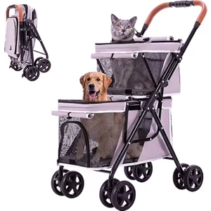 Patigo LD03M 2 Katlı Katlanabilir Kedi ve Köpek Arabası