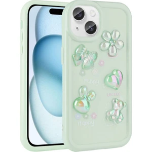 Techno Guru iPhone 13 Kılıf Kabartma Figürlü Parlak Zore Toys Silikon Kapak