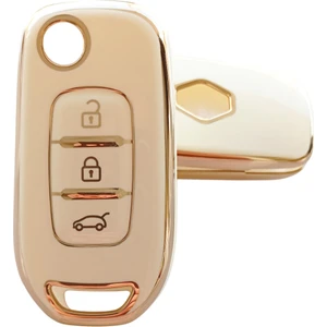 Megane 4 Clio 5 Kadjar Captur Logan Sandero Duster Anahtar Kumanda Kılıfı Oto Anahtarlık Beyaz