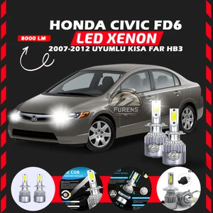 Honda Civic Fd6 2007-2012 Kısa Far Uyumlu Şimşek Etkili LED Xenon Performance Series Hb3
