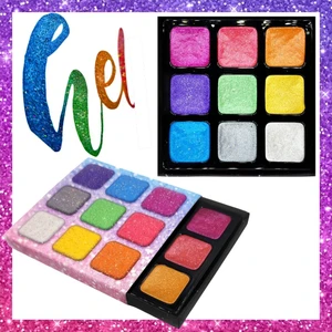 Homedu Glowl 9'lu Hologramlı Simli Doğal Suluboya Organik El Yapımı