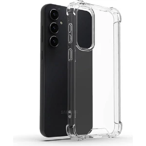 Samsung Galaxy S23 Fe Uyumlu Kılıf Şeffaf Köşelerde Darbelere Karşı Ultra Kalınlaştırılmış Darbe Korumalı Strong Cover